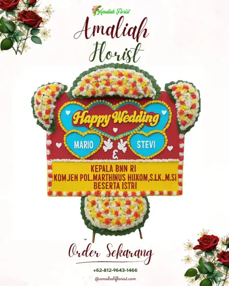Papan Bunga Pernikahan Bumi Dana